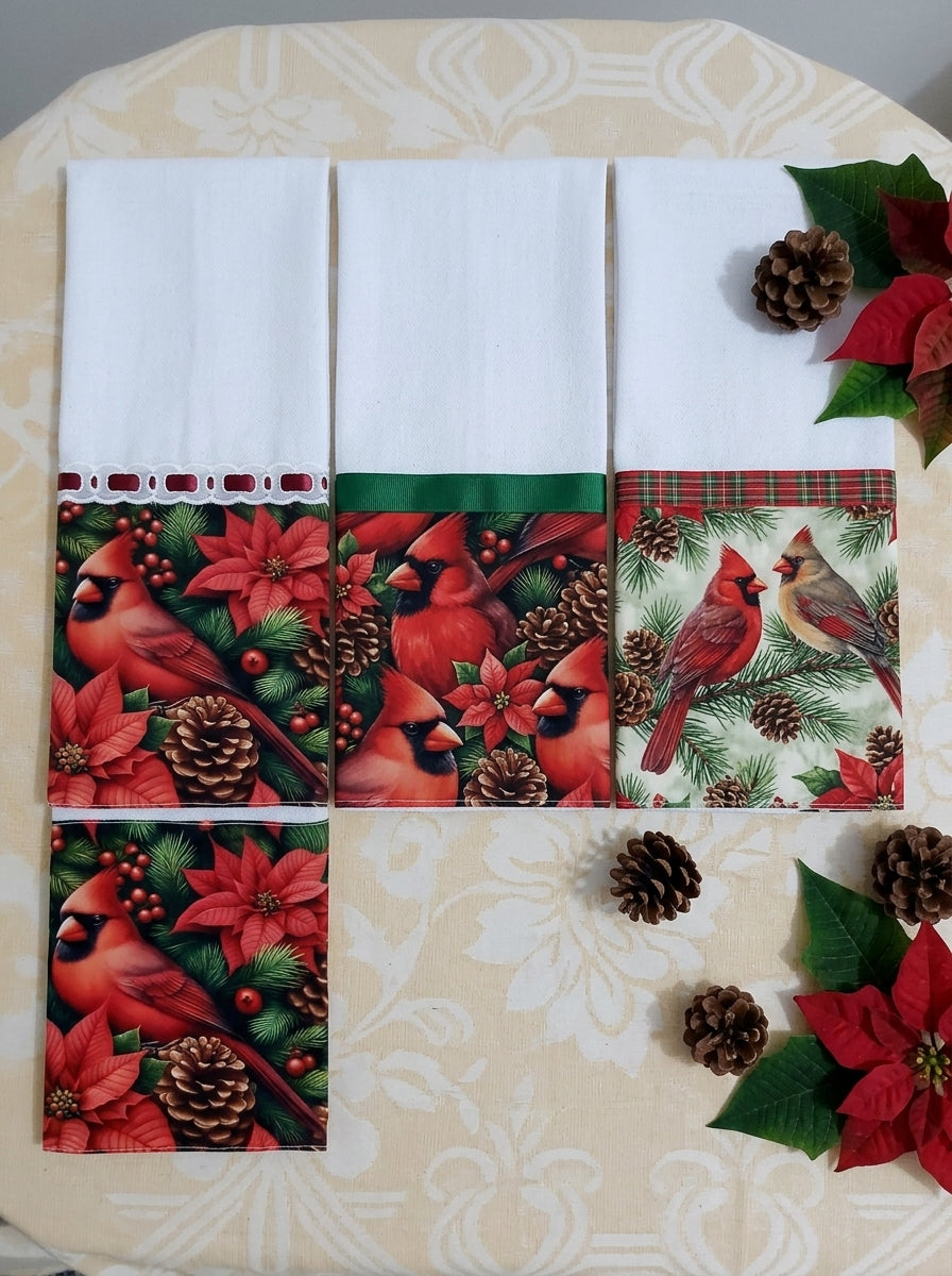 Pano Estampado: Cardeal Vermelho
