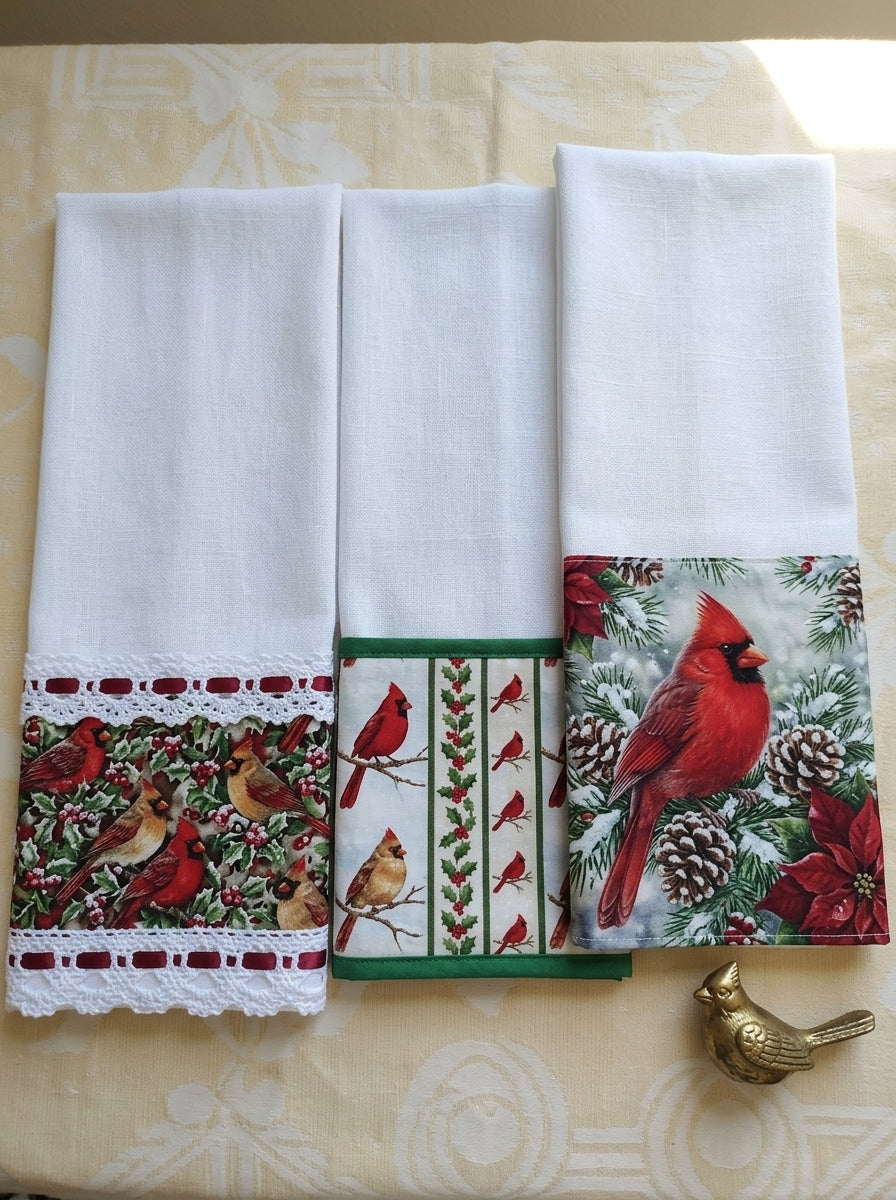 Pano Estampado: Cardeal Vermelho
