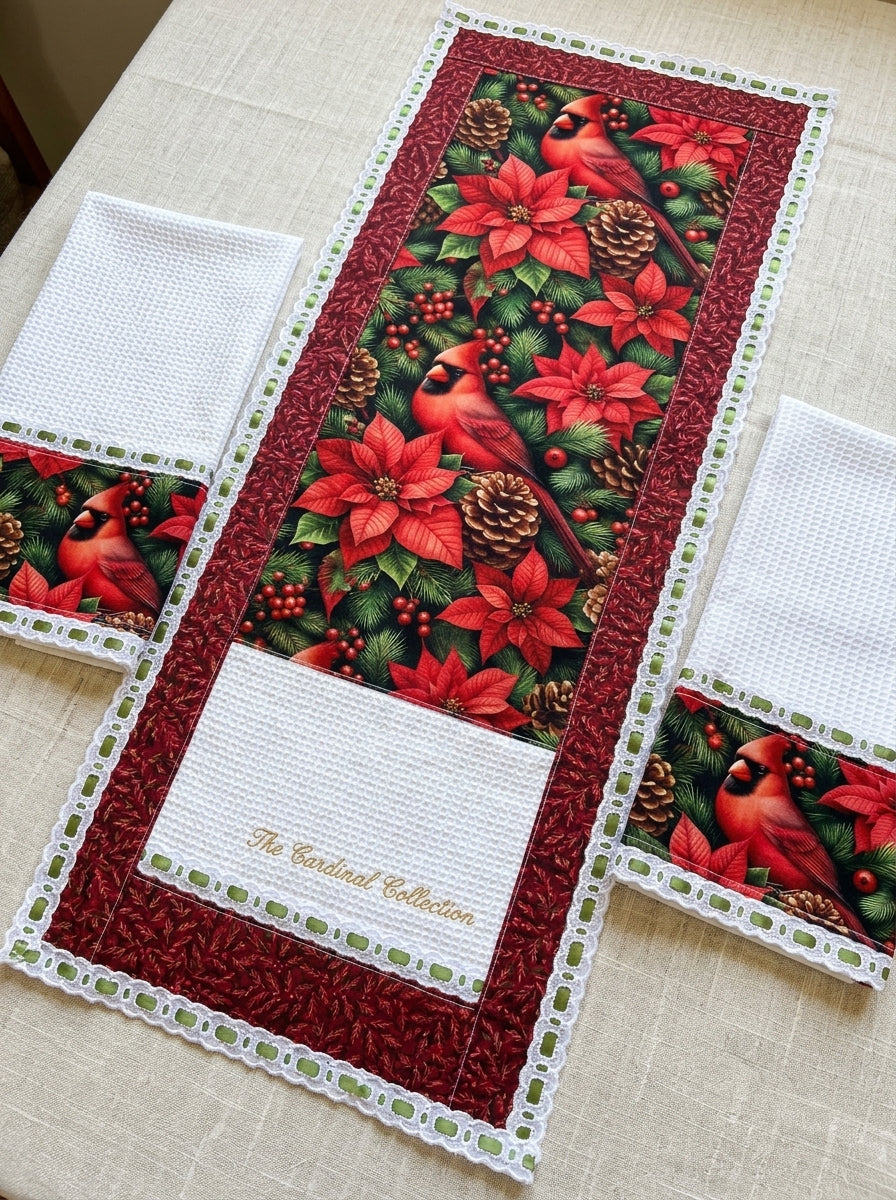 Pano Estampado: Cardeal Vermelho